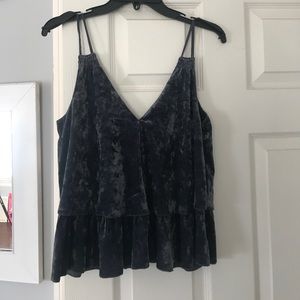 Navy suede top. Never worn